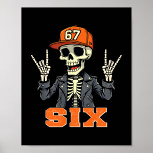 Affiche 67endy squelette – 67 Six Seven Halloween 6 manche