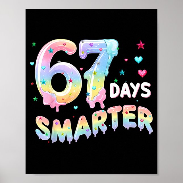 Affiche 67th Day Of School Shirt 67 Days Smarter Teacher B (Devant)