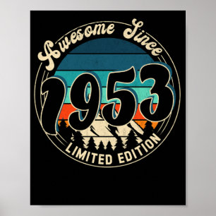 Affiche 69 Year Old Vintage 69th Year Old Birthday 1953