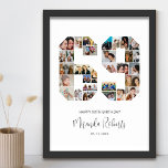 Affiche 69e anniversaire Numéro 69 Photo personnalisée Col<br><div class="desc">Célébrez le 69e anniversaire avec cette affiche personnalisée de collage photo numéro 69. Ce cadeau personnalisable est également parfait pour un anniversaire mariage. C'est une excellente façon de présenter des souvenirs précieux de votre vie de mariage et de marié. L'affiche comporte un collage de photos qui capturent ces moments spéciaux,...</div>