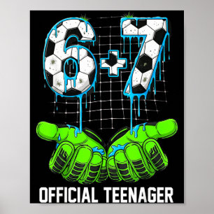 Affiche 6+7 = 13 ans garçons filles adolescent 13e anniver
