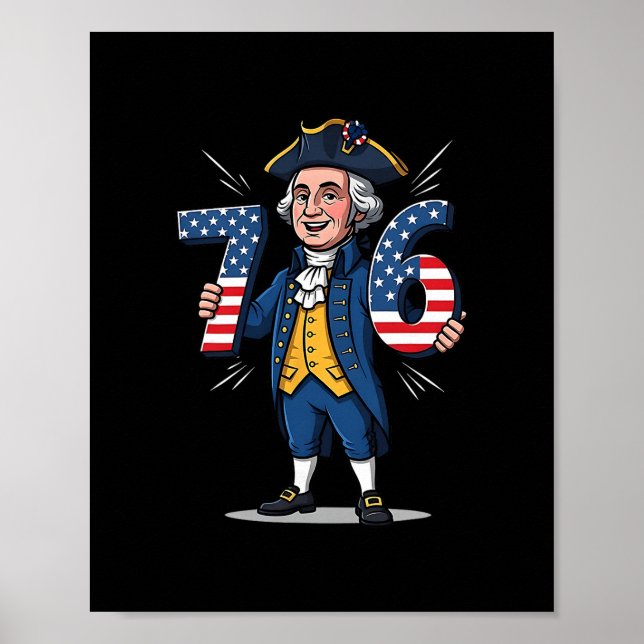Affiche 6-7 7-6 George Washington Six Sept Mèmes Gen Alpha (Devant)