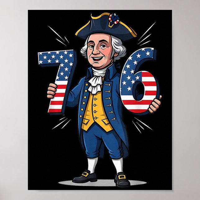 Affiche 6-7 7-6 George Washington Six Sept Mèmes Gen Alpha (Devant)