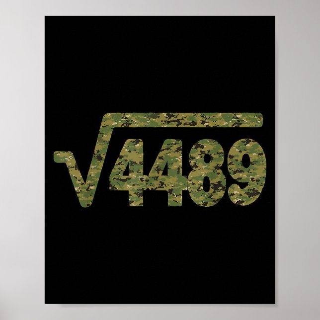 Affiche 6 7 Army Pattern Meme Square Root 4489 Slang Math  (Devant)