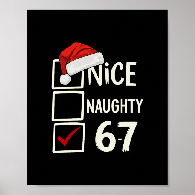 Affiche 6-7 Costume Meme Nice Naughty 67 Christmas Brain R (Devant)