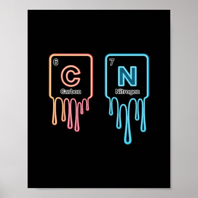 Affiche 6 7 Funny Science Chemistry Teacher Periodic Table (Devant)