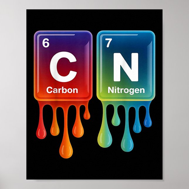 Affiche 6 7 Funny Science Chemistry Teacher Periodic Table (Devant)