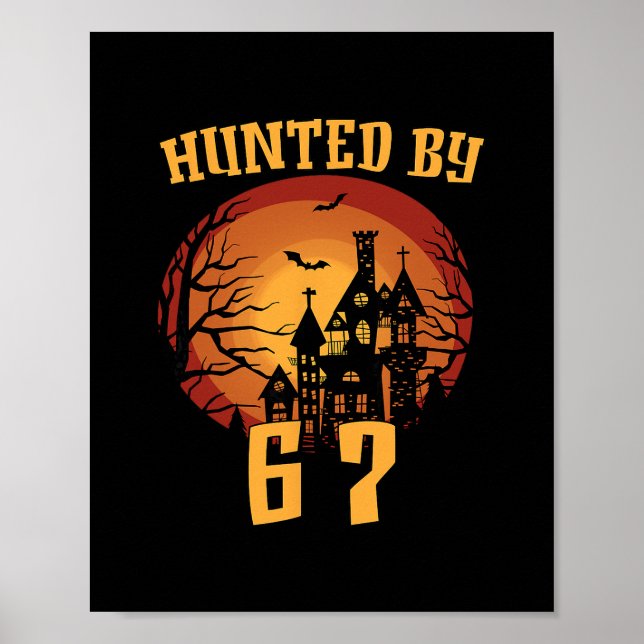 Affiche 6 7 Halloween 67 Mème Six Sept Gén Alpha Haunted (Devant)