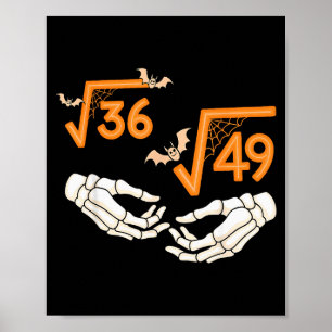 Affiche 6 7 Halloween Math Racine Carrée 67 Meme Gen Alpha