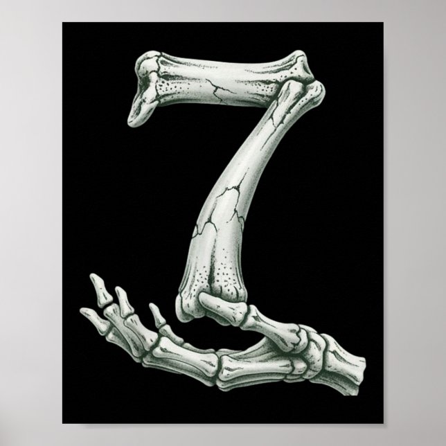 Affiche 6 7 Halloween Skeleton Funny 67 Meme Gen Alpha Six (Devant)