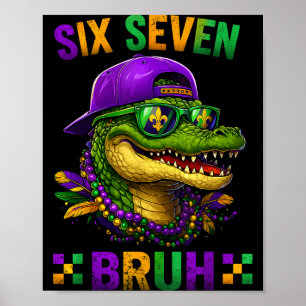 Affiche 6 7 Mardi Gras Alligator Pour Enfants Garçons Drôl