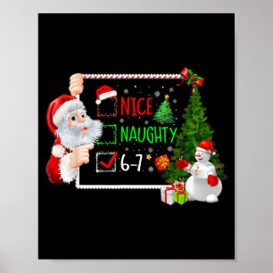 Affiche 6-7 Mème Gentil Vilain 67 Noël Santa Dit