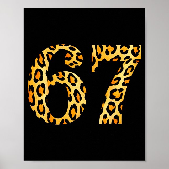 Affiche 6-7 Meme Leopard Cheetah Cool Six-seven  (Devant)