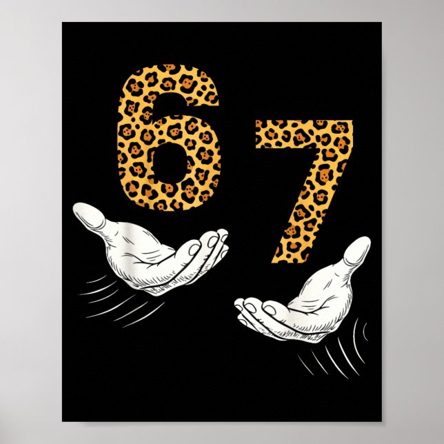 Affiche 6-7 Meme Leopard Cheetah Cool Six-seven Funny  (Devant)