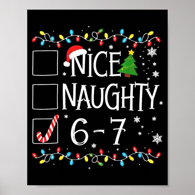 Affiche 6-7 Mème Nice Naughty 67 Noël  (Devant)