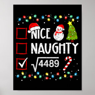 Affiche 6-7 Mème Nice Naughty 67 Noël Brain Rot Drôle