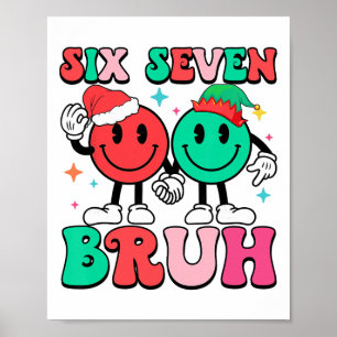 Affiche 6 7 Mème Six Sept Noël Drôle 67 Garçons Gi