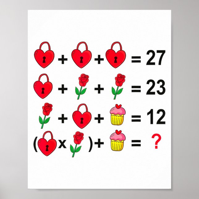 Affiche 6 7 Mème Six Sept Saint-Valentin 67 Faites Le Calc (Devant)