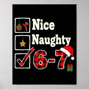Affiche 6-7 Mème Sympa Sale 67 Noël Cerveau Pourri Drôle