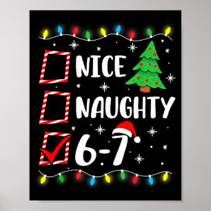 Affiche 6-7 Mème Sympa Sale 67 Noël Cerveau Pourri Drôle