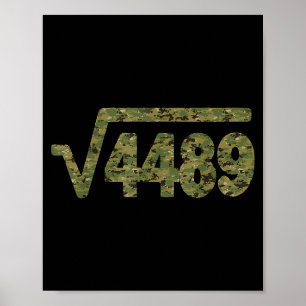 Affiche 6 7 Modèle de l'armée Mème Racine carrée 4489 Argo