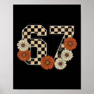 Affiche 6 7 Rétro Automne Meme Damier T-Shirt Hanté