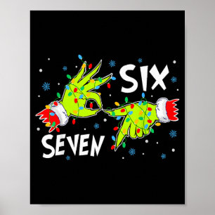 Affiche 6 7 Six Seven Génération Z Alpha Argot Mème Vacanc