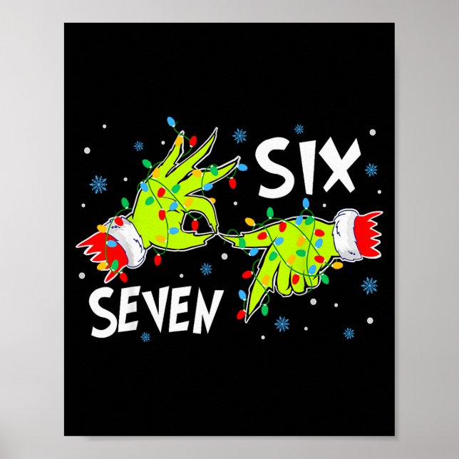 Affiche 6 7 Six Seven Génération Z Alpha Argot Mème Vacanc (Devant)