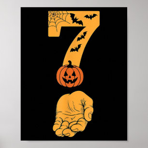 Affiche 6 7 Six Seven Mème Avec Main Toile D'araignée Hall