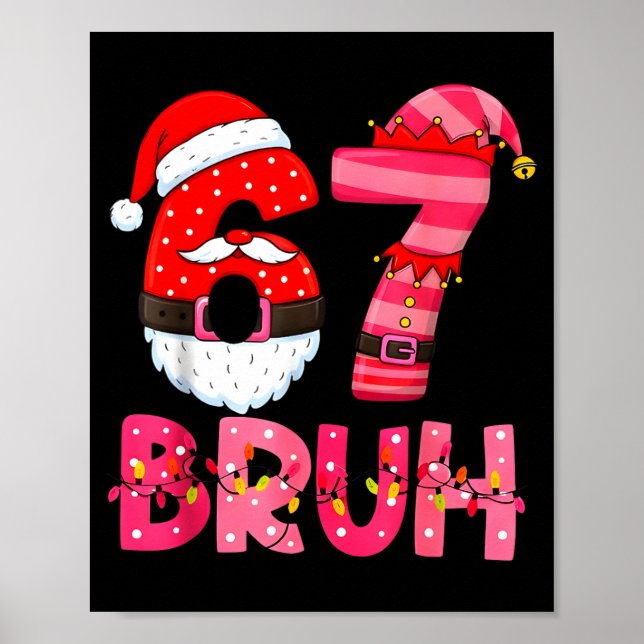 Affiche 6 7 Teens Xmas Funny Six Seven Pajamas Christmas N (Devant)