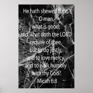 Affiche 6:8 de Micah