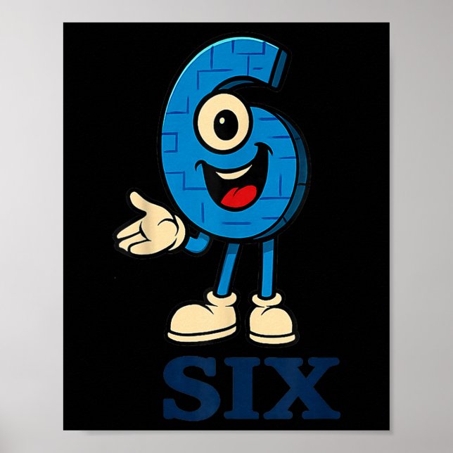Affiche 6 Brainrot 67 Six Seven 6 7 Mème Personnalisé  (Devant)