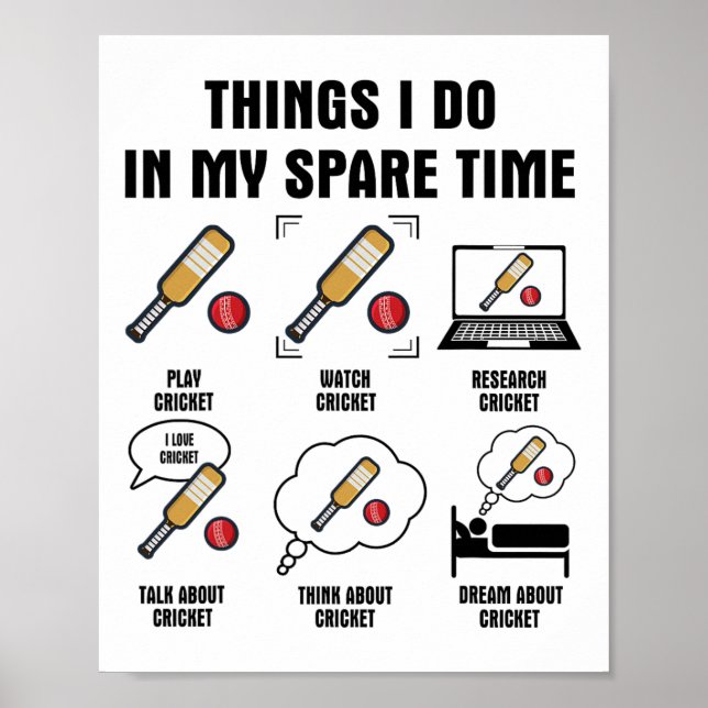 Affiche 6 choses que je fais pendant mon temps libre - Cri (Devant)