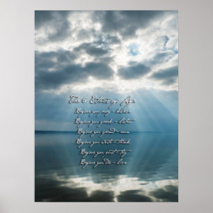 Affiche 6 Éthique de la vie avec coup de soleil sur le lac