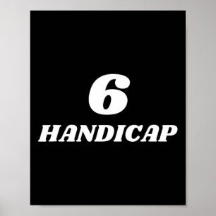 Affiche 6 Handicap Golf Biden Funny