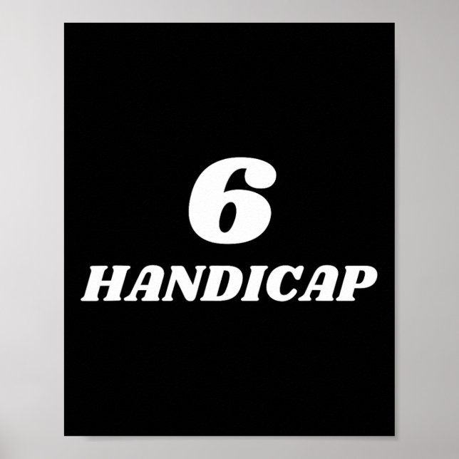 Affiche 6 Handicap Golf Biden Funny (Devant)