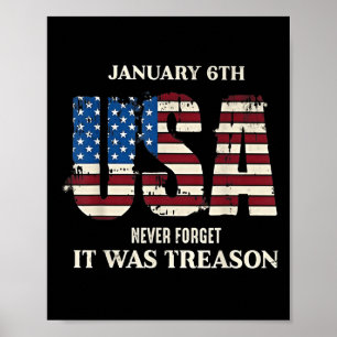 Affiche 6 janvier États-Unis N'oubliez jamais que c'était 