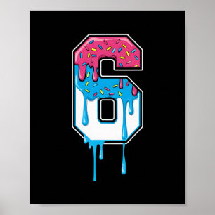 Affiche 6 Numéro Six Équipe Sports Glace Crème Goutte 67 S