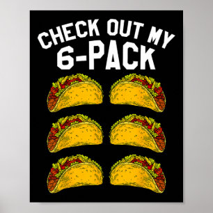 Affiche 6 Pack Fitness Taco Funny Mexicain Gym Top Pour Ta
