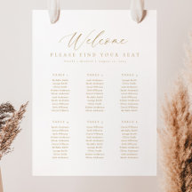 6 Tableaux - Bienvenue Graphique de sièges