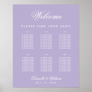 Affiche 6 Tableaux Mariage Lavande Plat Plat Graphique