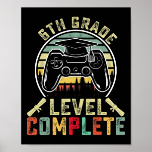Affiche 6e année Gamer complet 6e année Graduation