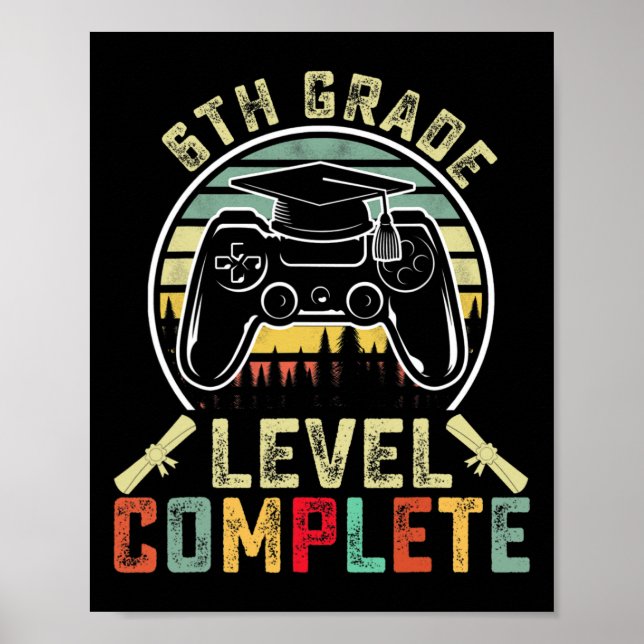 Affiche 6e année Gamer complet 6e année Graduation (Devant)