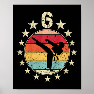 Affiche 6e anniversaire Karate 6e année anniversaire garço