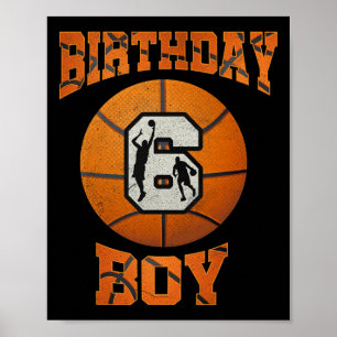Affiche 6e anniversaire tenue garçon Bysketbyll 6 ans