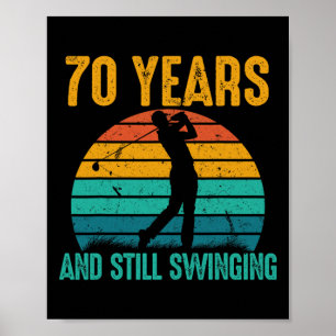 Affiche 70 Ans Et Toujours En Train De Porter Funny Golf 7