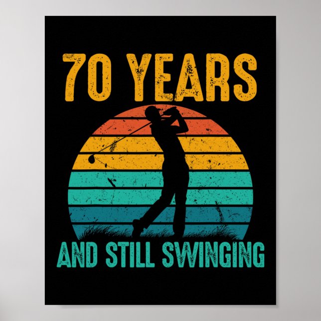 Affiche 70 Ans Et Toujours En Train De Porter Funny Golf 7 (Devant)