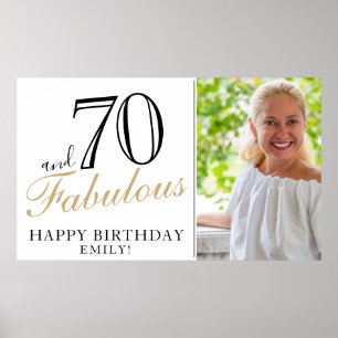 Affiche 70 et fabuleux Elégant 70e anniversaire Photo