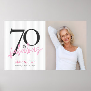 Affiche 70 & Fabuleux Photo Fête d'anniversaire 70 ans