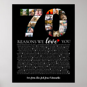 Affiche 70 raisons pour lesquelles nous t'aimons grand-mèr